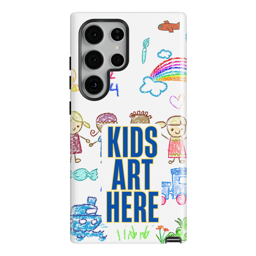Custom phone case featuring your child's artwork. Preserve their creativity by turning their drawings into a high-quality, durable phone case. A unique and personal keepsake gift for parents and loved ones.

