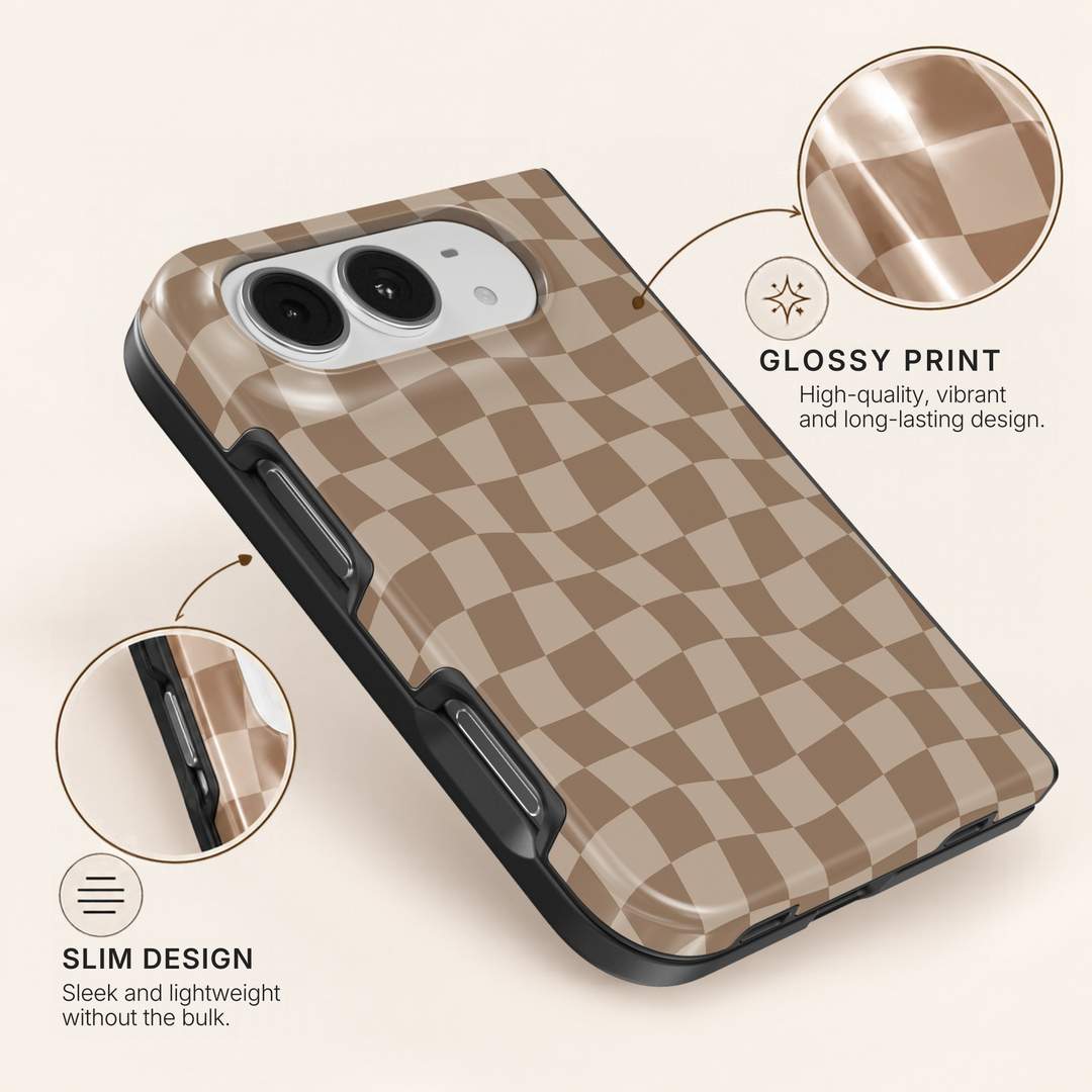 Sandstone Wave Check – iPhone Duo Case