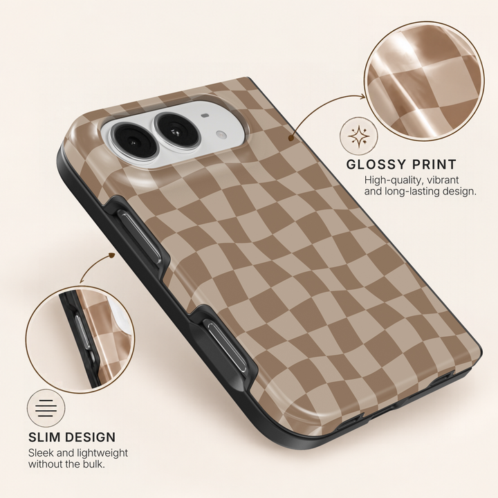 Sandstone Wave Check – iPhone Duo Case