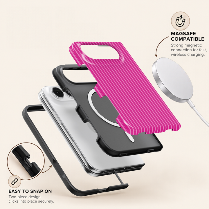Pink Pinstripe – iPhone Duo Case