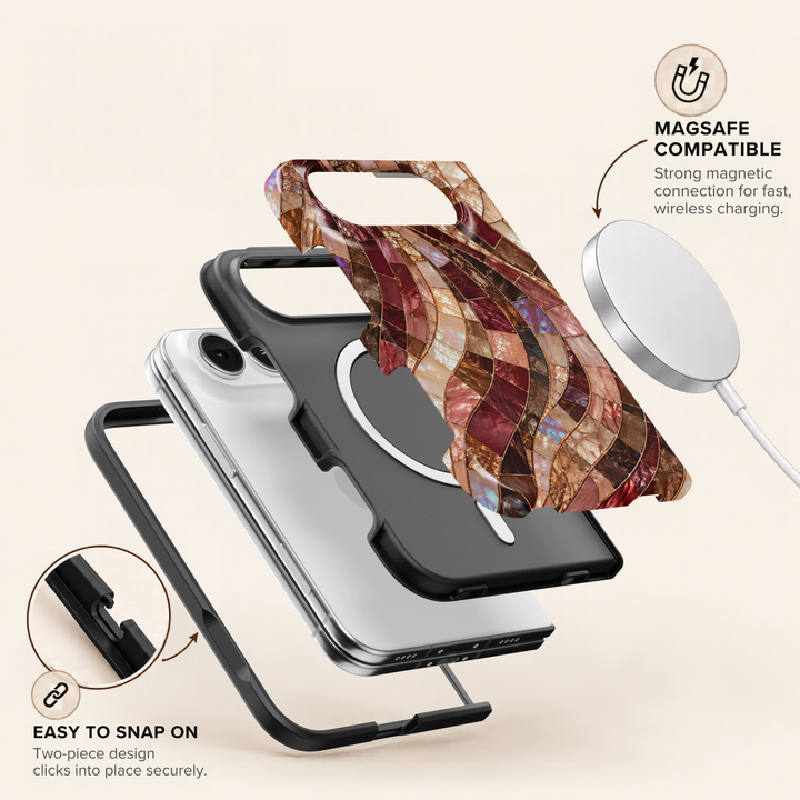 Rosewood Mosaic – iPhone Duo Case