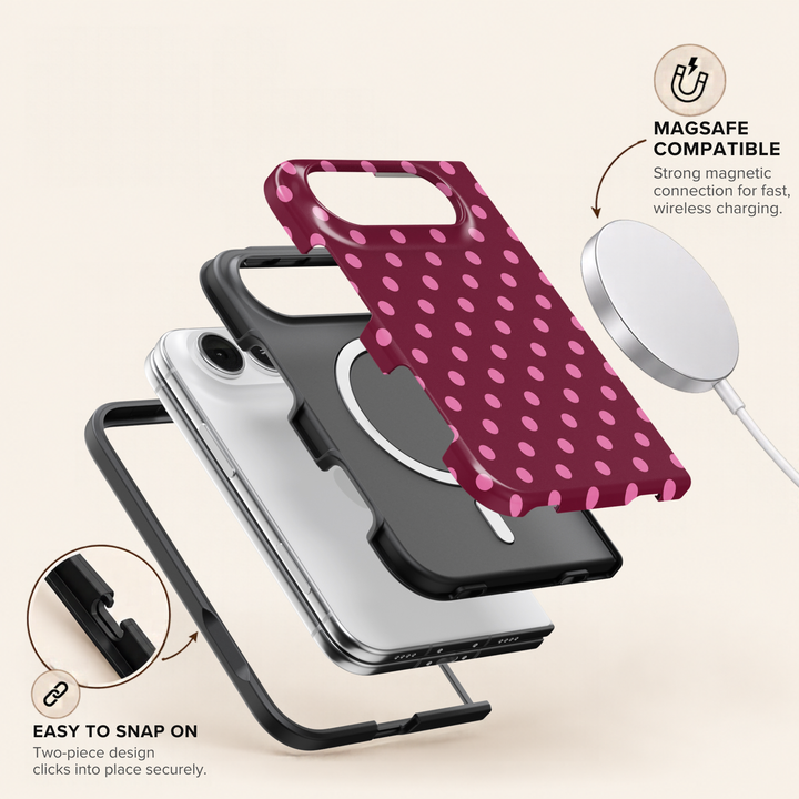 Berry Polka – iPhone Duo Case
