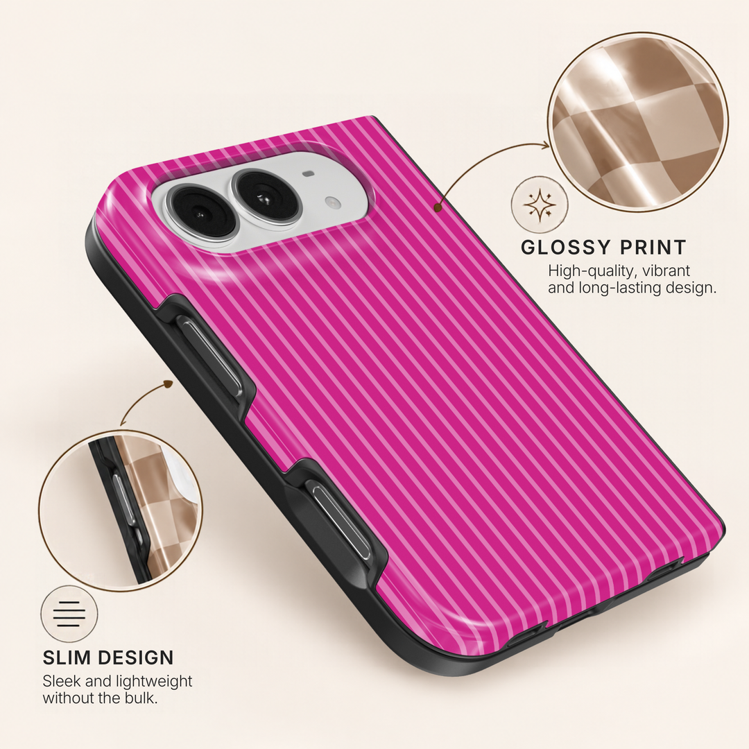 Pink Pinstripe – iPhone Duo Case