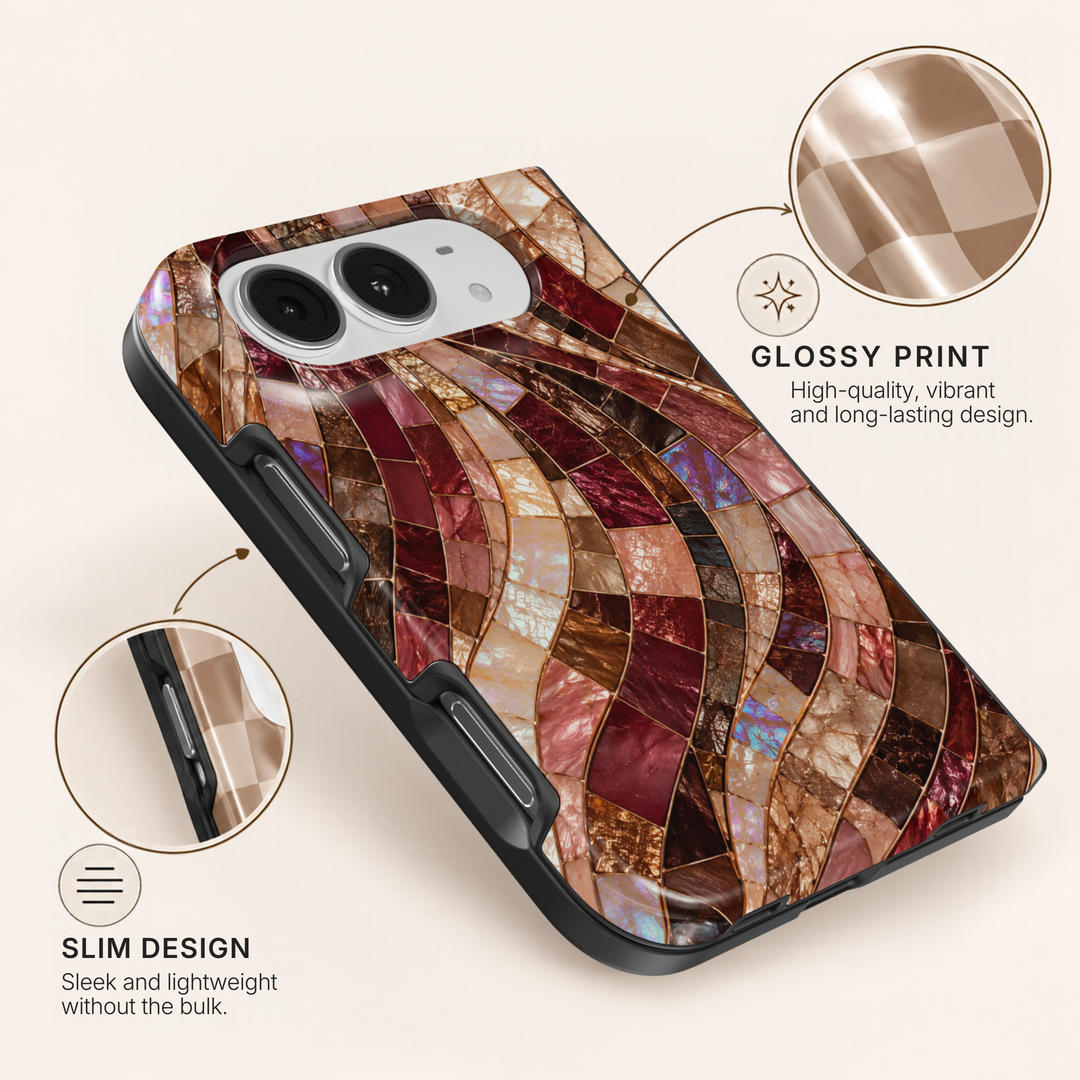 Rosewood Mosaic – iPhone Duo Case