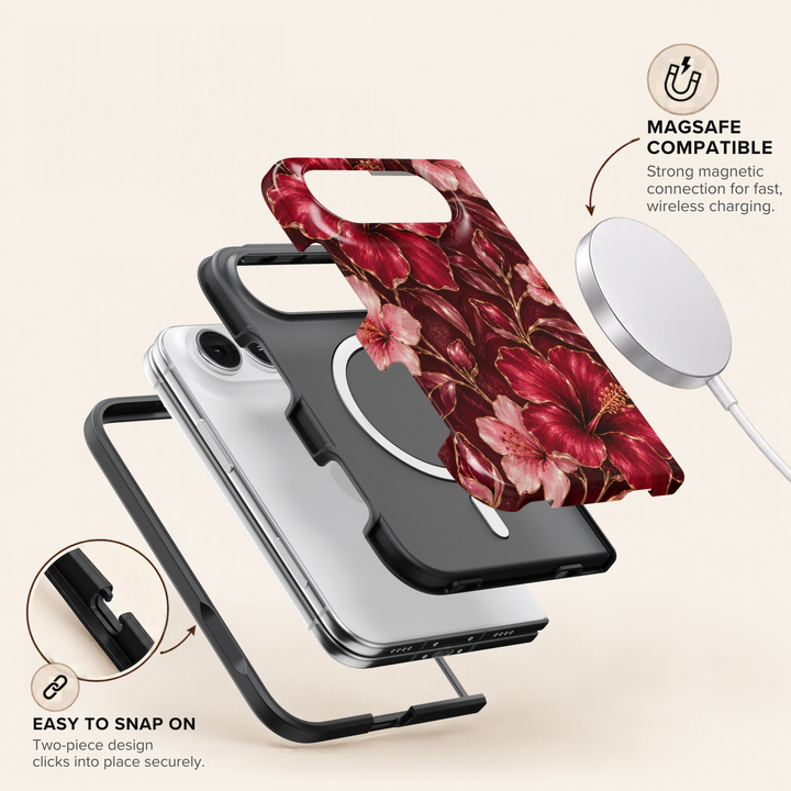 Crimson Hibiscus – iPhone Duo Case
