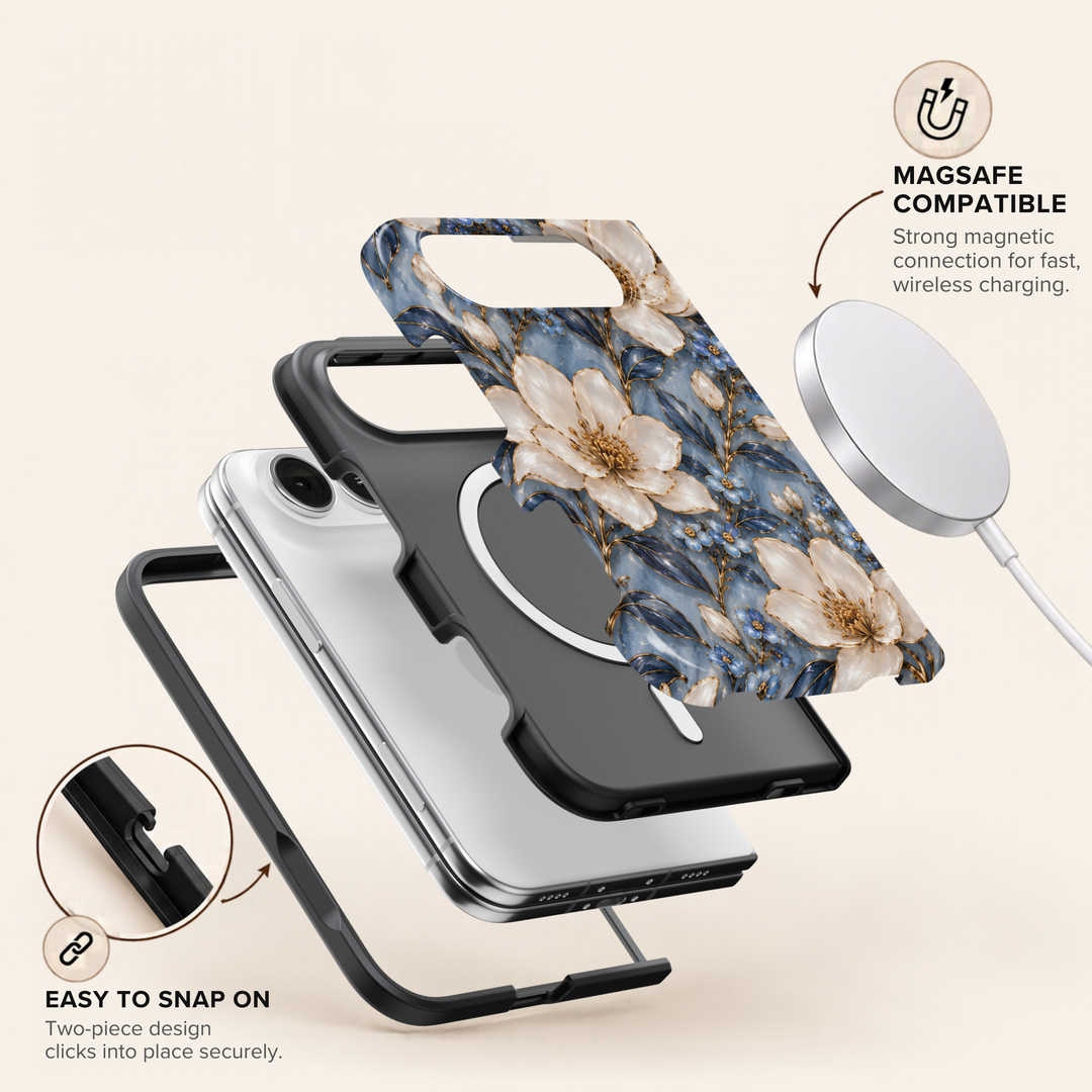 Sapphire Magnolia – iPhone Duo Case