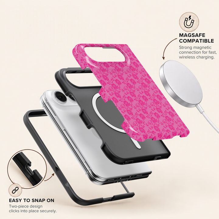 Pink Rose Lace – iPhone Duo Case