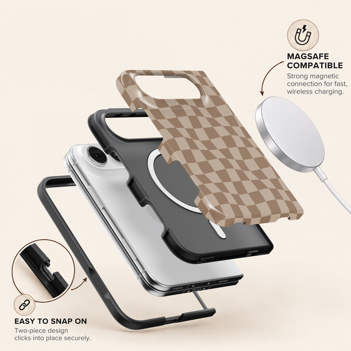Sandstone Wave Check – iPhone Duo Case