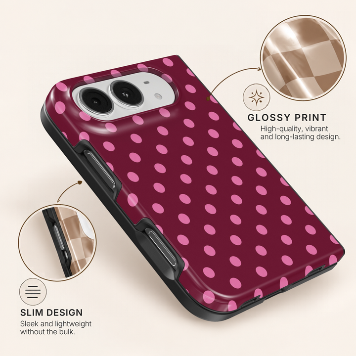 Berry Polka – iPhone Duo Case