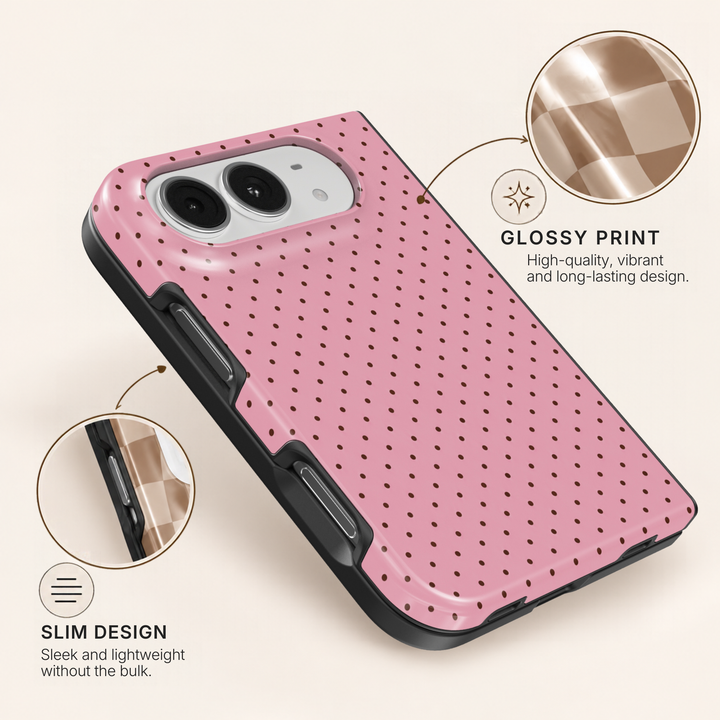 Blush Polka – iPhone Duo Case