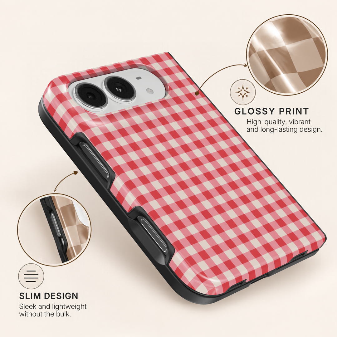 Cherry Gingham – iPhone Duo Case