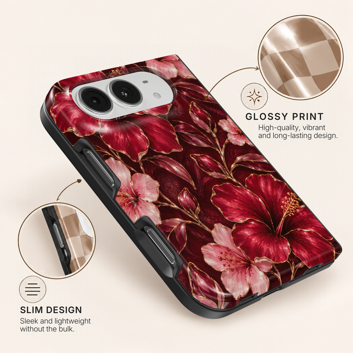 Crimson Hibiscus – iPhone Duo Case