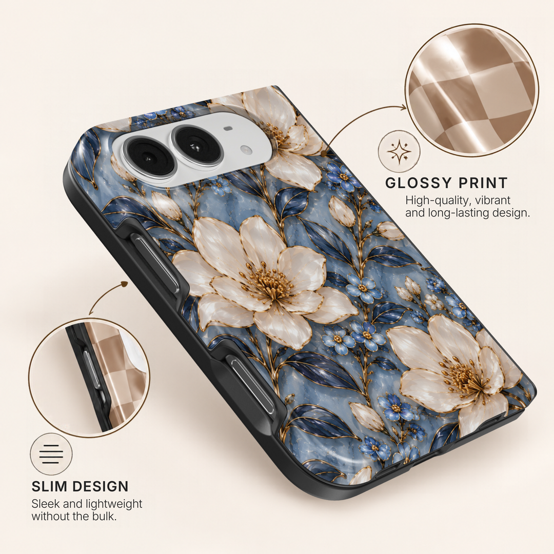 Sapphire Magnolia – iPhone Duo Case