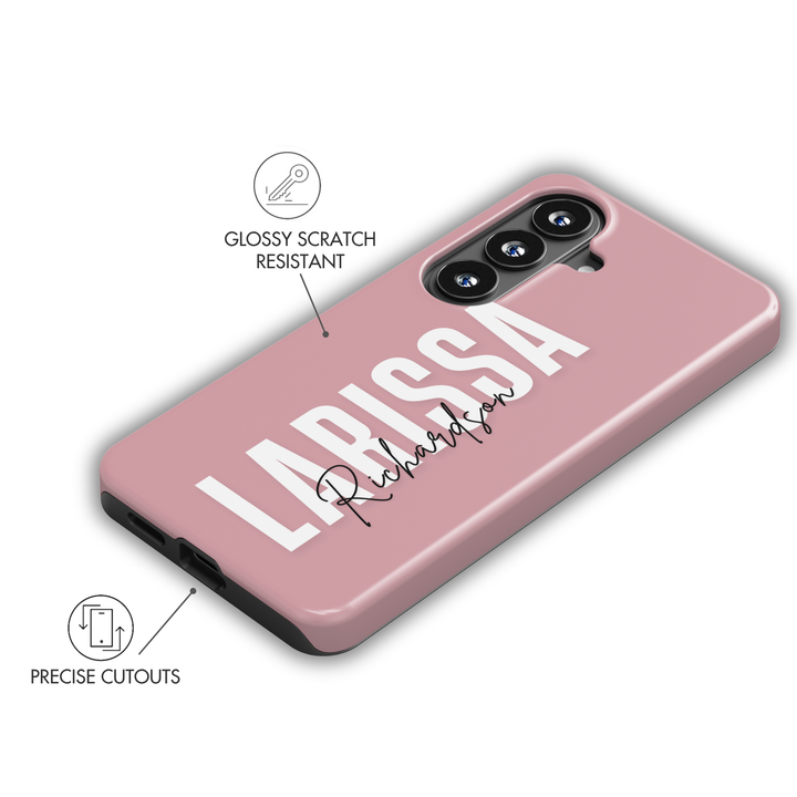 Bold Name + Signature Custom Name Tough Galaxy Case