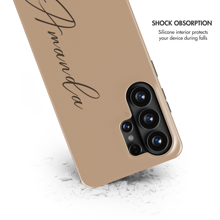 Elegant Script Custom Name Tough Galaxy Case
