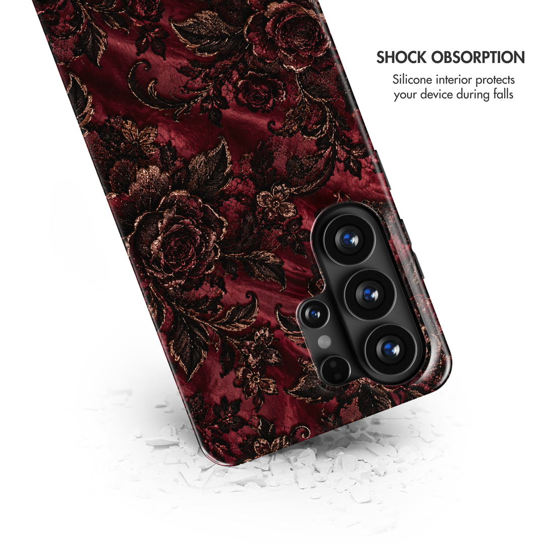 Burgundy Gilded Rose