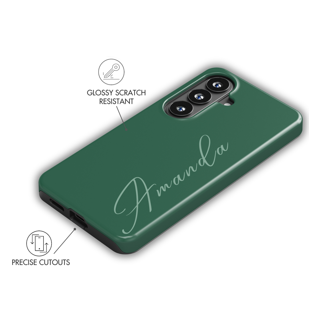 Elegant Script Custom Name Tough Galaxy Case
