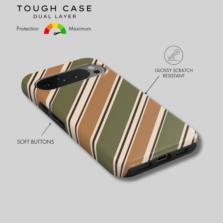 Olive Caramel Stripes
