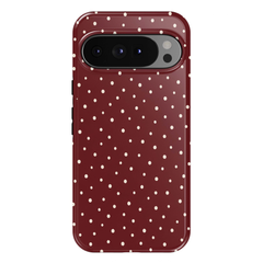 Burgundy Polka Dots