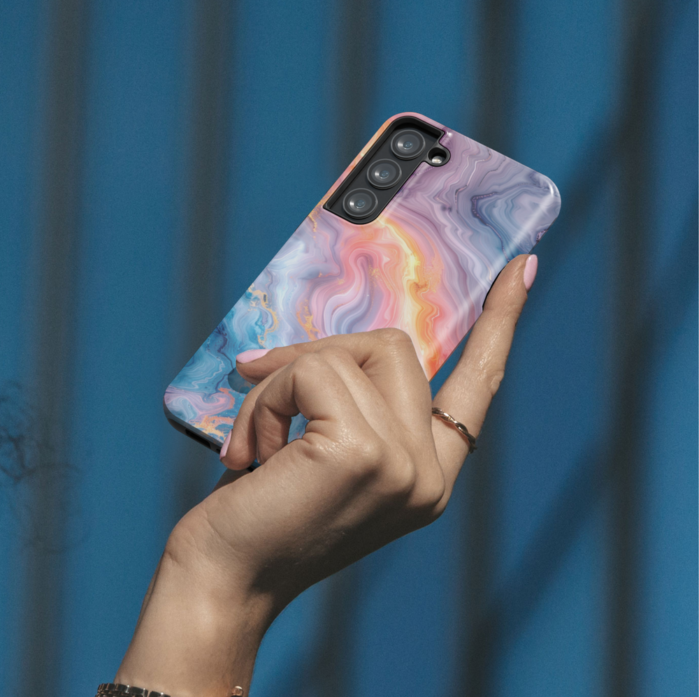 Marble Phone Case with Gold Veins | Elegant Case for iPhone & Samsung