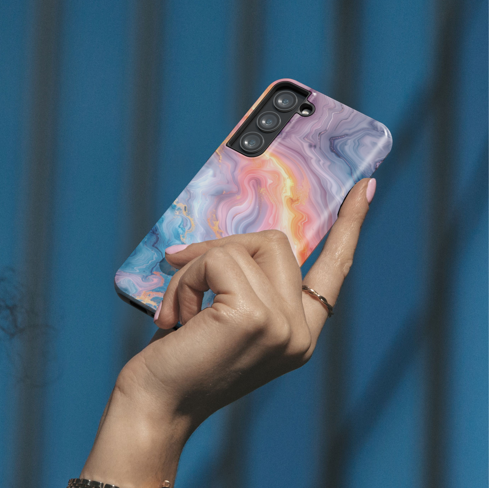 Marble Phone Case with Gold Veins | Elegant Case for iPhone & Samsung