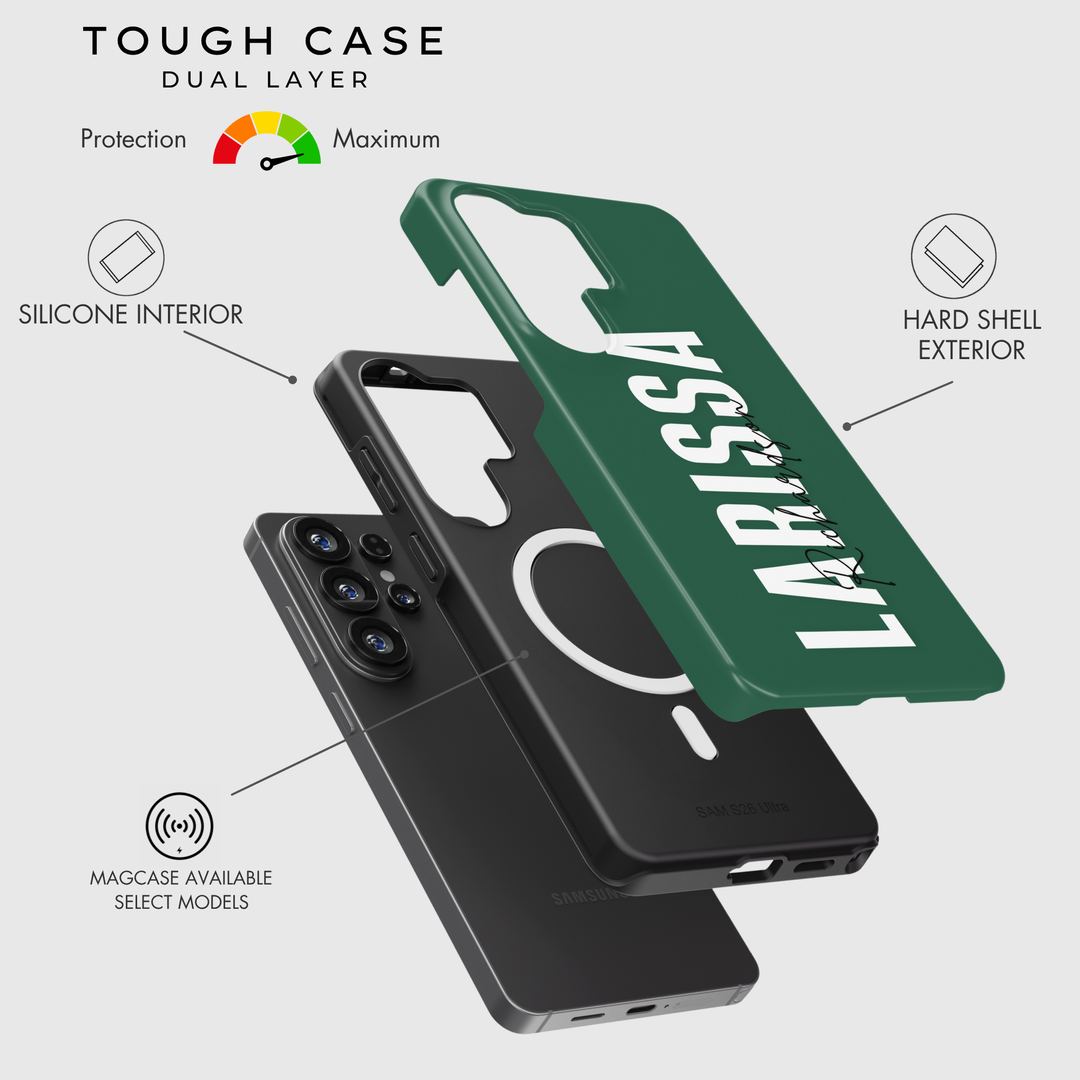 Bold Name + Signature Custom Name Tough Galaxy Case
