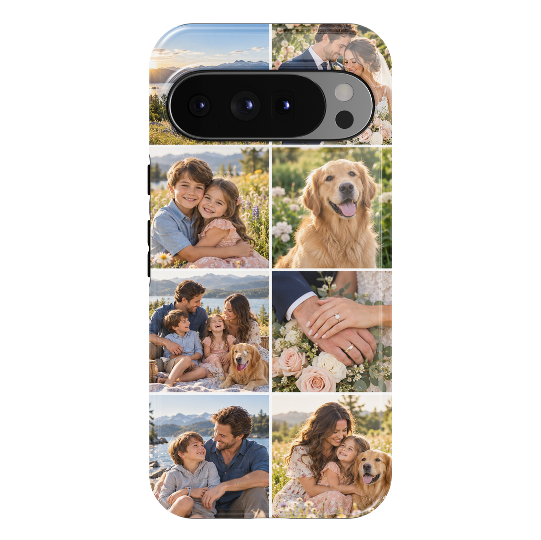 Custom Collage Pixel Case Google Pixel custom photo collage case — hero view