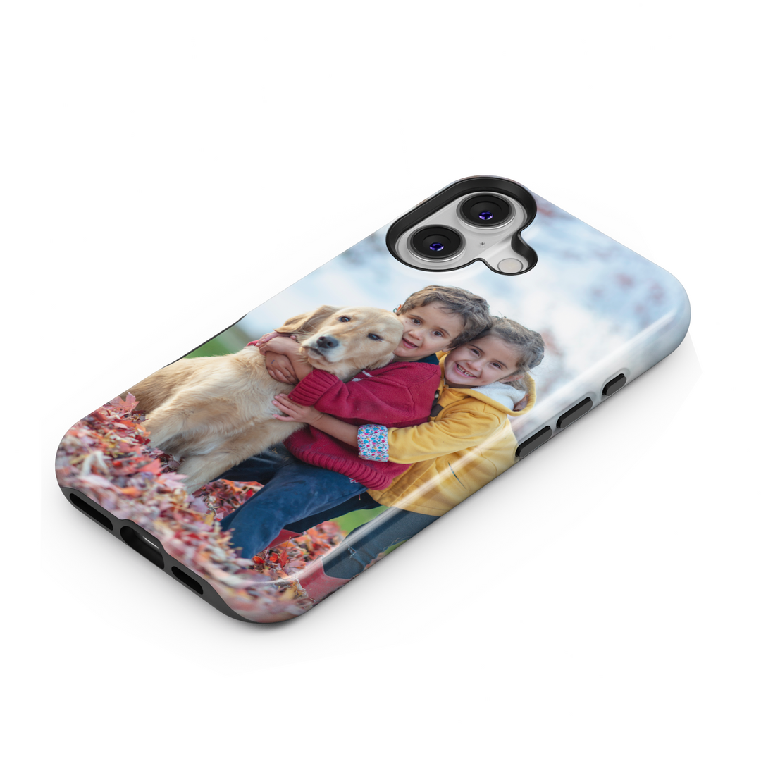 Custom photo phone case featuring your favorite personal image printed with high-quality detail, providing durable protection for your smartphone. Perfect for iPhone and Samsung Galaxy models. Personalized gift, photo phone cover, custom phone case for men and women.
