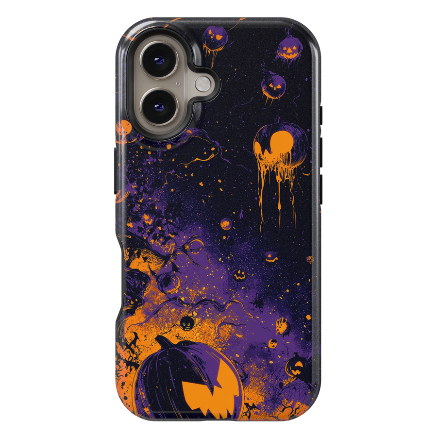 Halloween Drip Pumpkin iPhone Case – MagSafe Compatible iPhone 16 Pro Max Case for Women and Girls