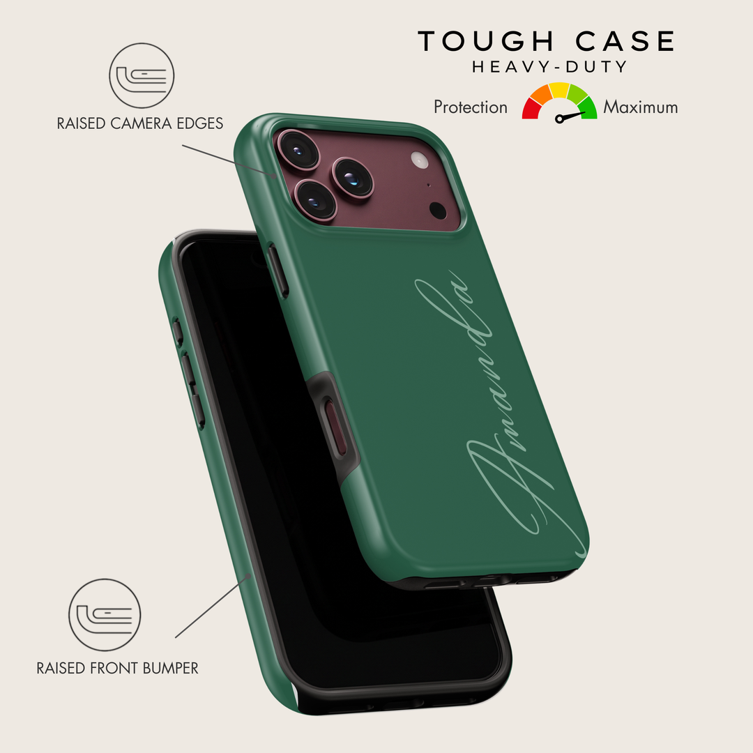 Elegant Script Custom Name Tough iPhone Case