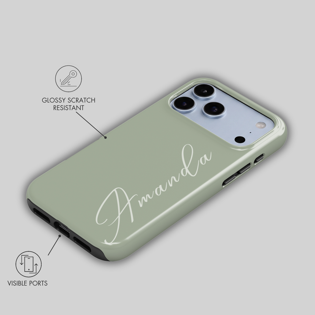 Elegant Script Custom Name Tough iPhone Case