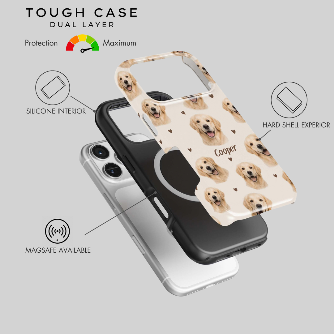 Custom Pet Photo iPhone personalized pet photo case — camera-area detail