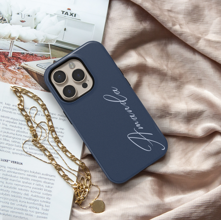 Elegant Script Custom Name Tough Galaxy Case
