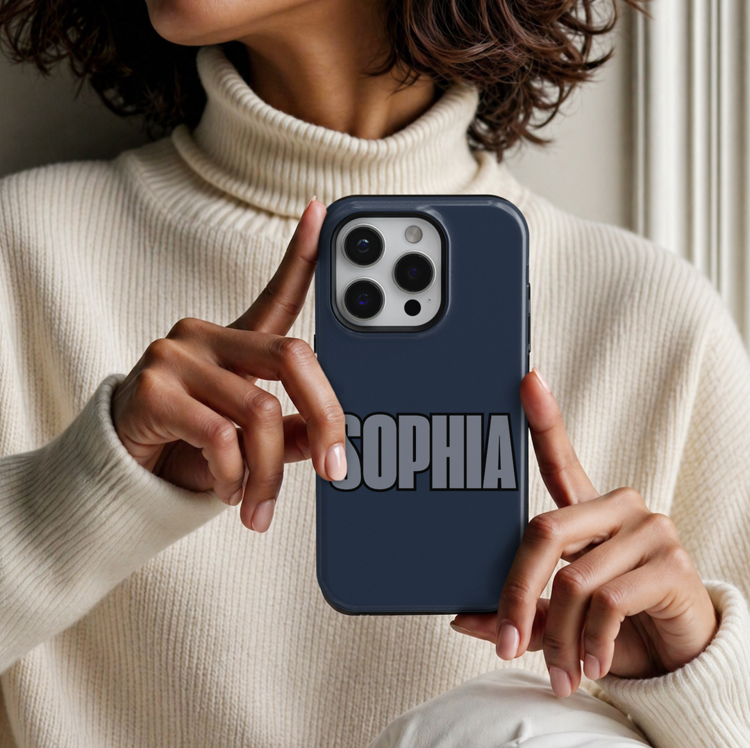Varsity Custom Name Tough iPhone Case