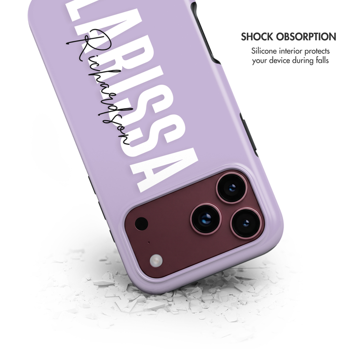 Bold Name + Signature Custom Name Tough iPhone Case