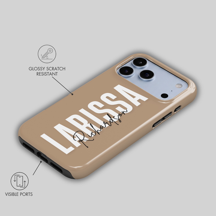 Bold Name + Signature Custom Name Tough iPhone Case