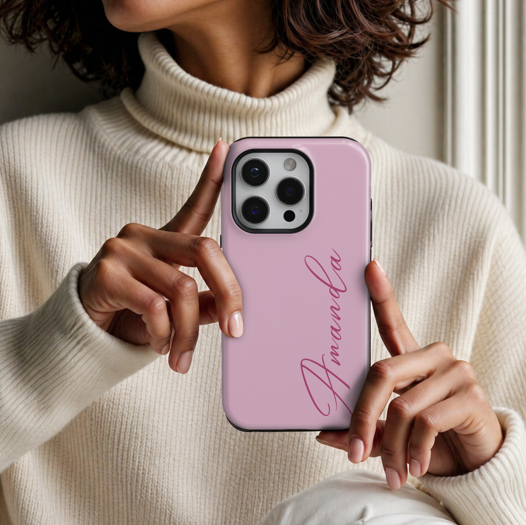 Elegant Script Custom Name Tough Galaxy Case