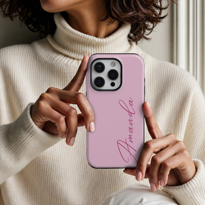 Elegant Script Custom Name Tough Galaxy Case