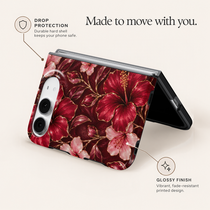 Crimson Hibiscus – iPhone Duo Case