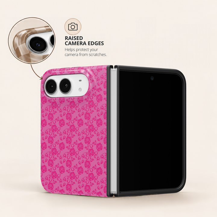 Pink Rose Lace – iPhone Duo Case