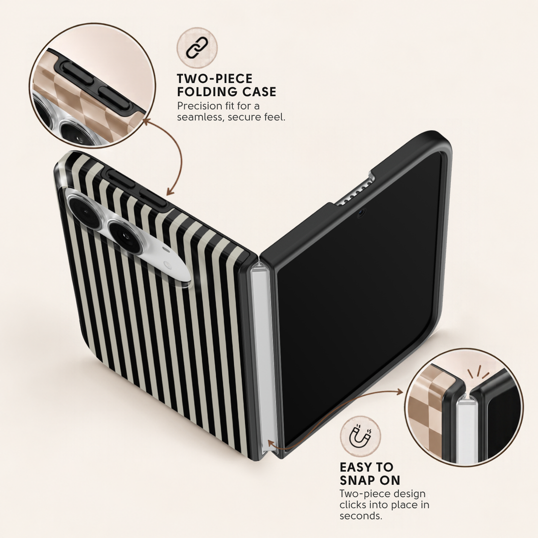 Noir Pinstripe – iPhone Duo Case