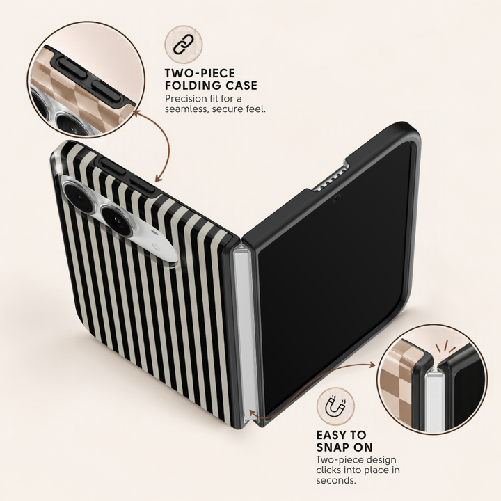 Noir Pinstripe – iPhone Duo Case