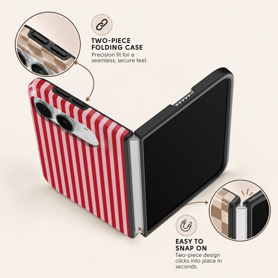 Cherry Pinstripe – iPhone Duo Case