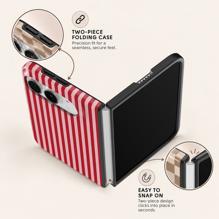 Cherry Pinstripe – iPhone Duo Case