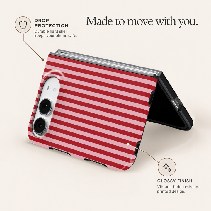 Cherry Pinstripe – iPhone Duo Case