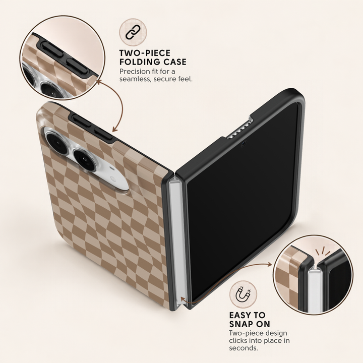 Sandstone Wave Check – iPhone Duo Case