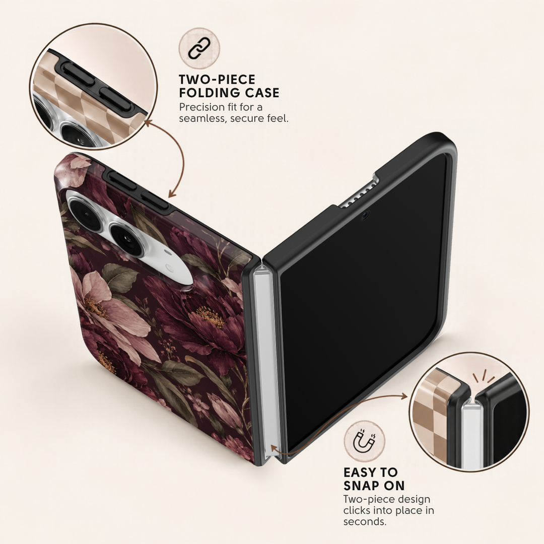 Burgundy Whispers – iPhone Duo Case