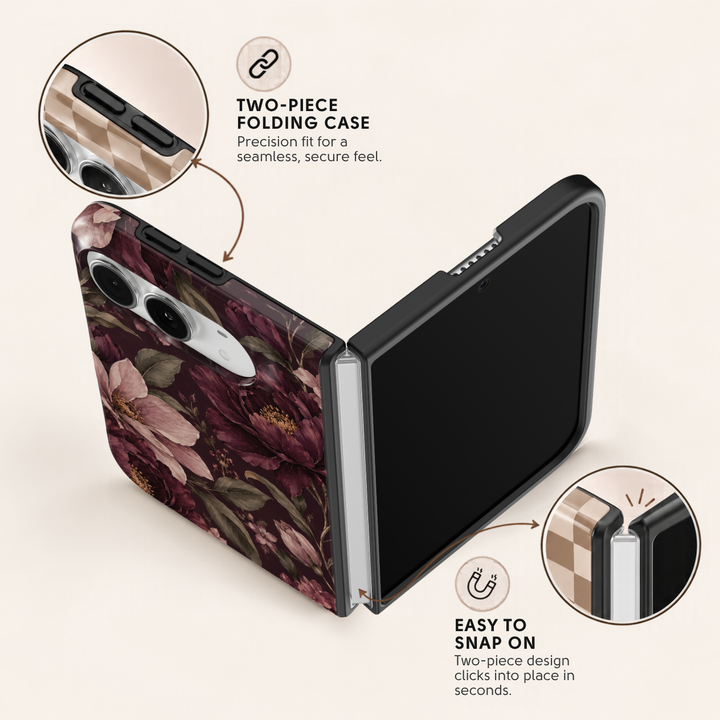 Burgundy Whispers – iPhone Duo Case