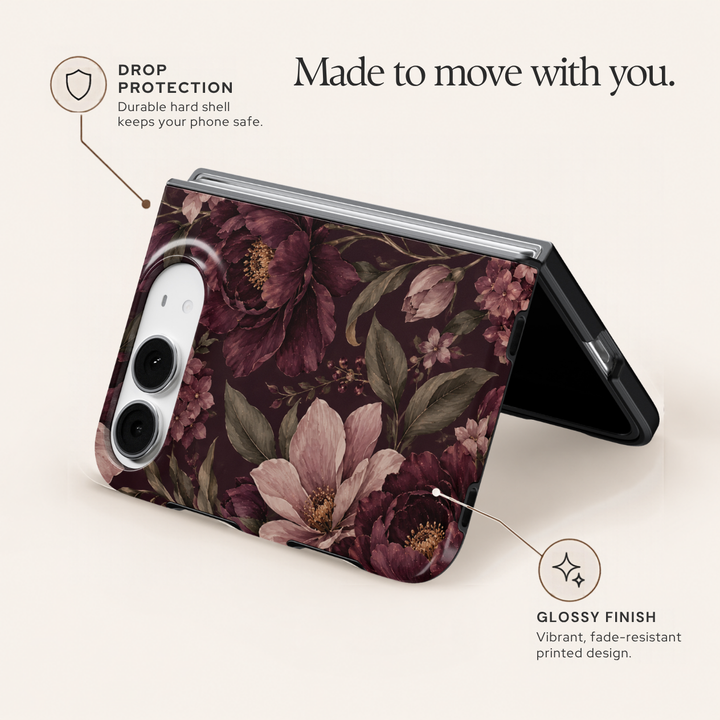 Burgundy Whispers – iPhone Duo Case