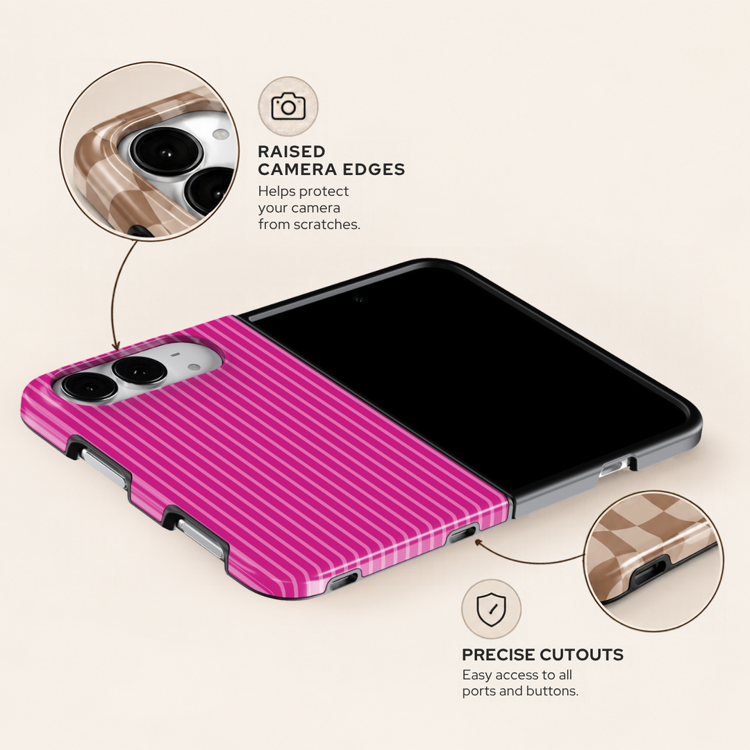 Pink Pinstripe – iPhone Duo Case